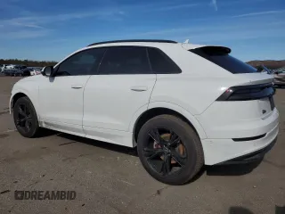2022 Audi Q8 Premium Plus with VIN WA1BVBF1XND010860, listed as a Copart auction lot 43345745 with 34,568 mi miles and Salvage Title. Bid and sale history available at carsss.com. Image 2.