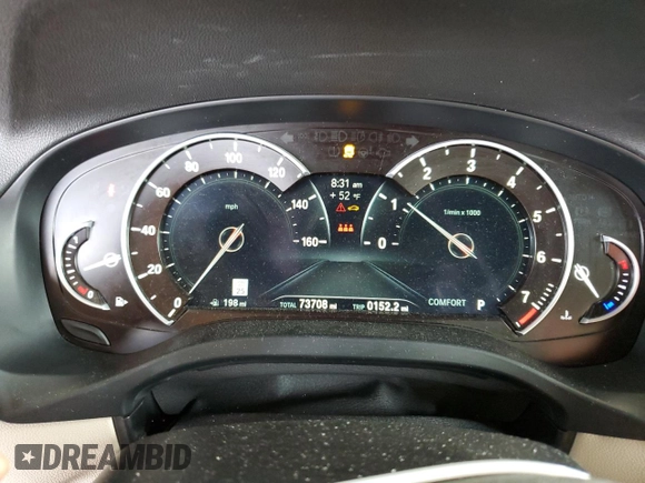 2019 BMW X4 xDrive30i with VIN 5UXUJ3C52KLG53648, listed as a Copart auction lot 48374685 with 73,708 mi miles and Salvage Title. Bid and sale history available at carsss.com. Image 9.