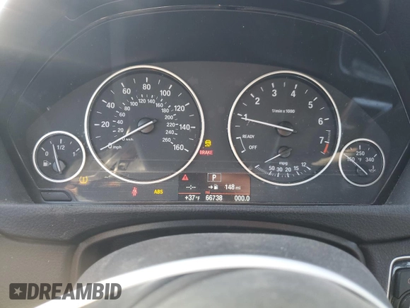 2016 BMW 3 Series 320i with VIN WBA8E1G56GNT99146, listed as a Copart auction lot 45925015 with 66,738 mi miles and Salvage Title. Bid and sale history available at DreamBid. Image 9.