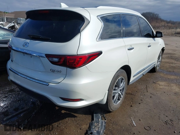 2020 Infiniti QX60 LUXE with VIN 5N1DL0MM0LC513849, listed as a IAAI auction lot 41633049 with 65,413 mi miles. Bid and sale history available at carsss.com. Image 4.