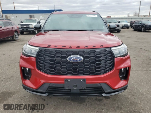 2025 Ford Explorer ST-Line with VIN 1FMUK8KH5SGA92614, listed as a Copart auction lot 47117375 with 3,173 mi miles and Salvage Title. Bid and sale history available at carsss.com. Image 5.