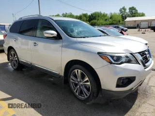 2017 Nissan Pathfinder SL with VIN 5N1DR2MM2HC692588, listed as a Copart auction lot 57098315 with 58,710 mi miles and Salvage title. Bid and sale history available at DreamBid. Image 4.