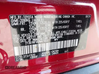 2024 Toyota RAV4 LE with VIN 2T3G1RFV6RW478547, listed as a IAAI auction lot 42157790 with 25,048 mi miles and . Bid and sale history available at DreamBid. Image 9.