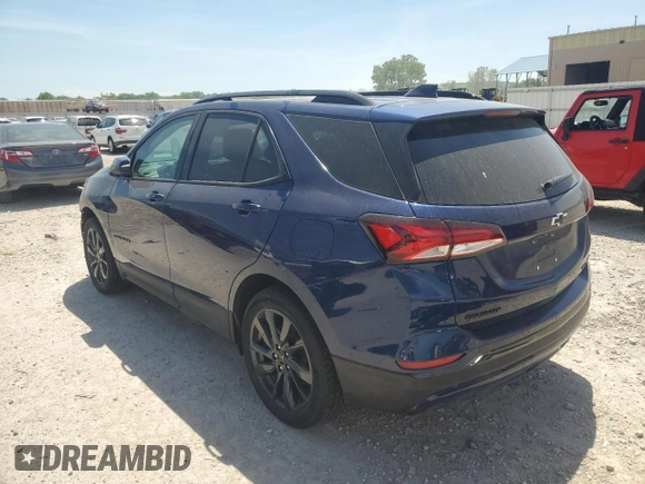 2023 Chevrolet Equinox RS with VIN 3GNAXWEG9PL102488, listed as a Copart auction lot 56200615 with 47,826 mi miles and Salvage title. Bid and sale history available at DreamBid. Image 2.