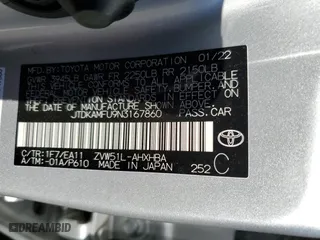 2022 Toyota Prius L Eco with VIN JTDKAMFU9N3167860, listed as a Copart auction lot 88081845 with 0 mi miles and Salvage Title. Bid and sale history available at carsss.com. Image 14.