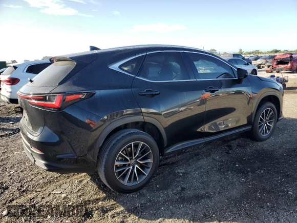 2022 Lexus NX with VIN JTJADCAZ0N2001908, listed as a Copart auction lot 85220374 with 23,344 mi miles and Salvage Title. Bid and sale history available at carsss.com. Image 3.