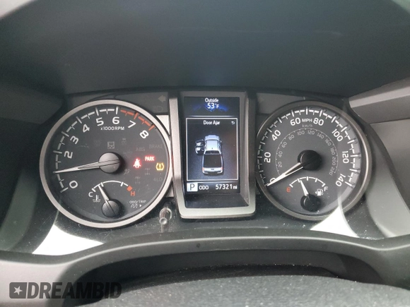 2020 Toyota Tacoma SR5 with VIN 3TMDZ5BN2LM097782, listed as a Copart auction lot 61573465 with 57,321 mi miles and Salvage title. Bid and sale history available at DreamBid. Image 9.
