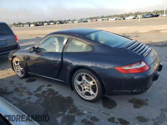 2007 Porsche 911 Carrera with VIN WP0AA29987S710907, listed as a Copart auction lot 77045304 with 0 mi miles and Salvage Title. Bid and sale history available at carsss.com. Image 2.