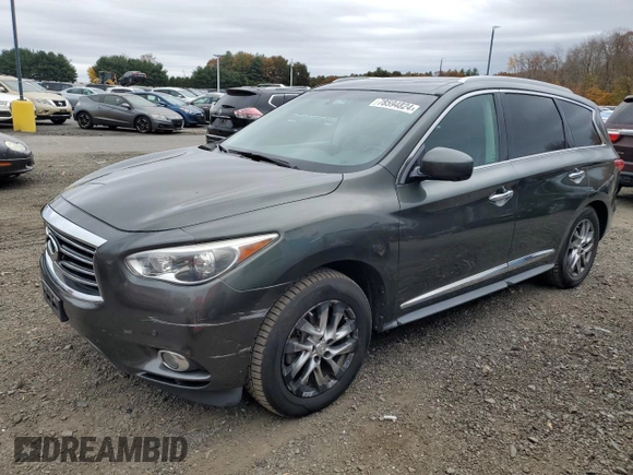 2013 Infiniti JX35 with VIN 5N1AL0MM0DC323277, listed as a Copart auction lot 78594824 with 89,012 mi miles and Clean Title. Bid and sale history available at carsss.com. Image 1.