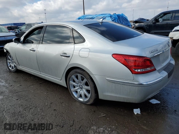 2013 Hyundai Equus Signature with VIN KMHGH4JH8DU058788, listed as a Copart auction lot 46627145 with 80,753 mi miles and Salvage Title. Bid and sale history available at DreamBid. Image 2.