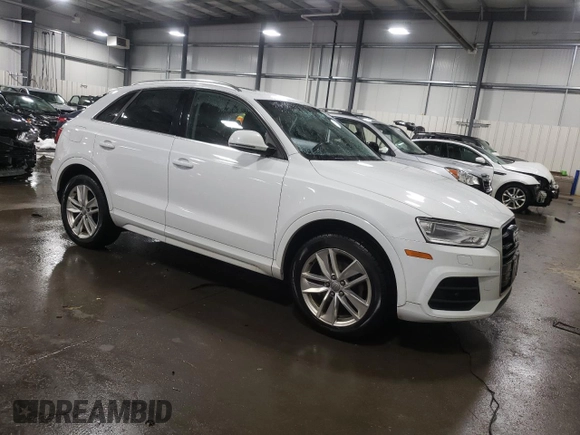2017 Audi Q3 Premium Plus with VIN WA1JCCFS8HR001694, listed as a Copart auction lot 38311113 with 60,086 mi miles. Bid and sale history available at carsss.com. Image 4.