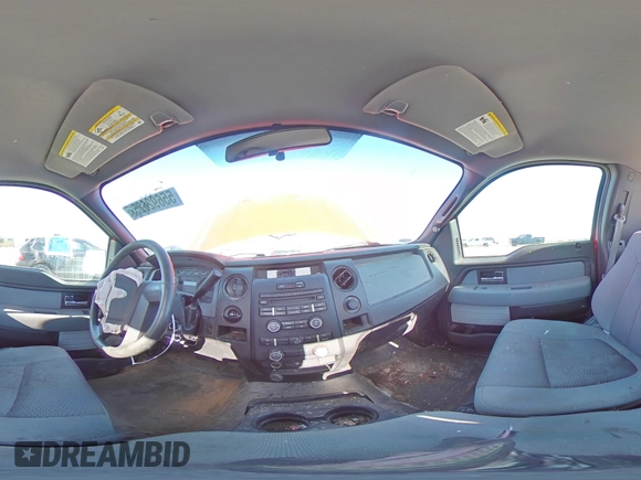 2014 Ford F-150 XL with VIN 1FTMF1CM7EKE41673, listed as a Copart auction lot 55692625 with 48,483 mi miles and Salvage title. Bid and sale history available at DreamBid. Image 14.