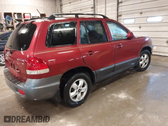 2005 Hyundai Santa Fe GLS with VIN KM8SC13D45U968781, listed as a IAAI auction lot 41736801 with 182,976 mi miles. Bid and sale history available at carsss.com. Image 4.