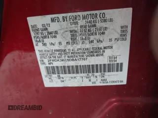 2013 Ford Edge Limited z VIN 2FMDK3KC5DBA17767, wystawiony jako IAAI lot #42372470 z przebiegiem Nie podano mil oraz . Historia ofert i sprzedaży dostępna na DreamBid. Obrazek 9.