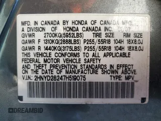 2007 Acura MDX with VIN 2HNYD28247H519075, listed as a Copart auction lot 42725515 with 198,606 mi miles and Salvage Title. Bid and sale history available at carsss.com. Image 13.