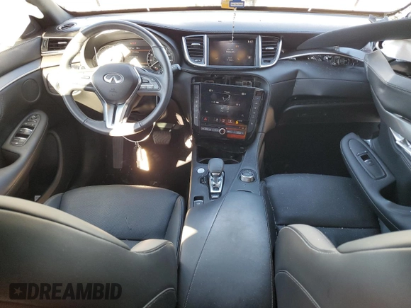 2023 Infiniti QX55 Luxe with VIN 3PCAJ5JR4PF118379, listed as a Copart auction lot 48494775 with 16,181 mi miles and Salvage title. Bid and sale history available at DreamBid. Image 8.
