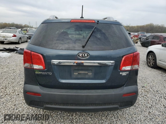 2011 Kia Sorento LX with VIN 5XYKT4A20BG158875, listed as a Copart auction lot 50928455 with 164,784 mi miles and Salvage Title. Bid and sale history available at DreamBid. Image 6.