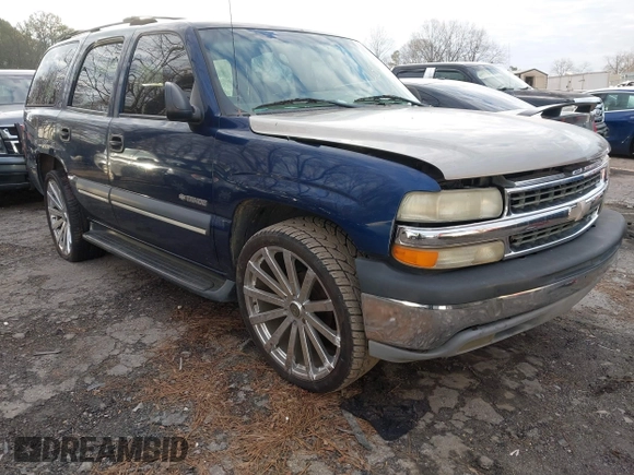 2002 Chevrolet Tahoe LS with VIN 1GNEC13V52R266615, listed as a IAAI auction lot 41519244 with 1 mi miles. Bid and sale history available at carsss.com. Image 1.