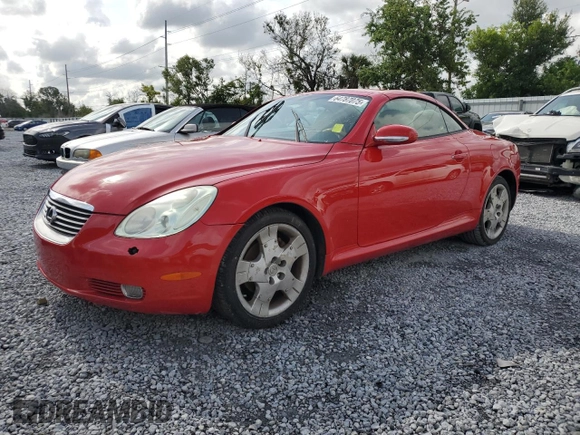 2005 Lexus SC 430 z VIN JTHFN48Y350063712, wystawiony jako Copart lot #64787075 z przebiegiem Nie podano mil oraz Szkoda całkowita • Salvage title. Historia ofert i sprzedaży dostępna na DreamBid. Obrazek 1.