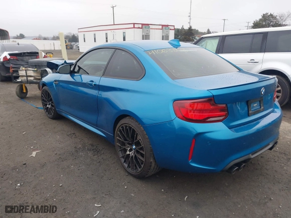 2021 BMW M2 Competition with VIN WBS2U7C02M7H63454, listed as a IAAI auction lot 41063808 with 15,047 mi miles. Bid and sale history available at carsss.com. Image 3.