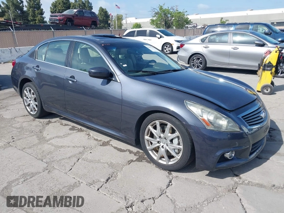 2012 Infiniti G37 Sedan Journey with VIN JN1CV6AP9CM931027, listed as a IAAI auction lot 42097241 with Not Provided miles. Bid and sale history available at carsss.com. Image 1.