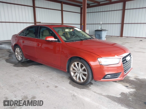2013 Audi A4 Premium Plus z VIN WAUFFAFL1DA096394, wystawiony jako IAAI lot #42235725 z przebiegiem 87 369 mil mil oraz . Historia ofert i sprzedaży dostępna na DreamBid. Obrazek 1.
