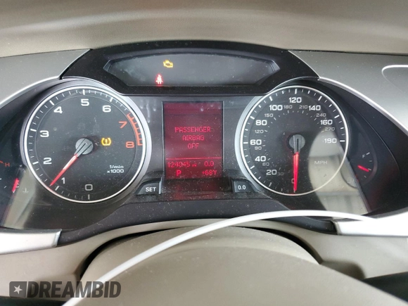2012 Audi A4 Premium с VIN WAUAFAFL2CN008325, выставлен на аукционе Copart как лот 48272915 с пробегом 124 045 миль миль и Чистый • Clean title. История ставок и продаж доступна на DreamBid. Изображение 9.