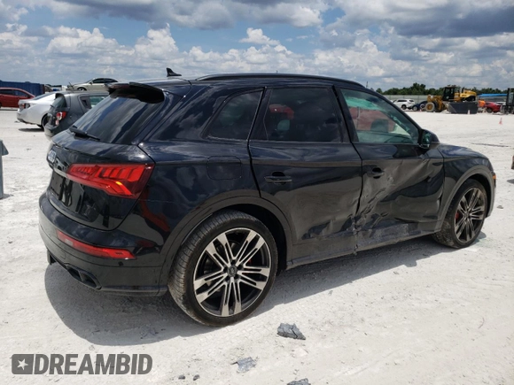2020 Audi SQ5 Premium Plus with VIN WA1B4AFY9L2104182, listed as a Copart auction lot 57980934 with 41,951 mi miles and Salvage Title. Bid and sale history available at DreamBid. Image 3.