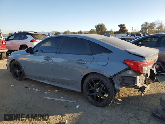 2023 Honda Civic Sedan Sport with VIN 2HGFE2F51PH505031, listed as a Copart auction lot 42455545 with 75,317 mi miles and Salvage Title. Bid and sale history available at carsss.com. Image 2.