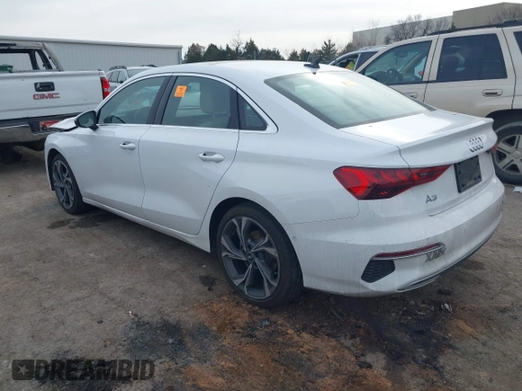 2022 Audi A3 Premium with VIN WAUAUDGY7NA012835, listed as a IAAI auction lot 41229617 with 32,151 mi miles. Bid and sale history available at carsss.com. Image 3.