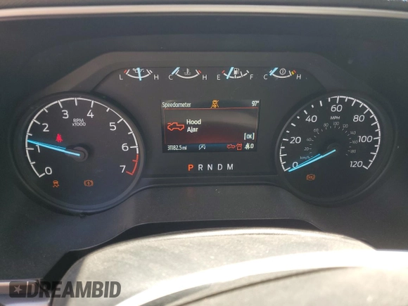 2023 Ford F-150 XL with VIN 1FTEX1CP5PKG20325, listed as a Copart auction lot 58496325 with 31,182 mi miles and Salvage title. Bid and sale history available at DreamBid. Image 9.