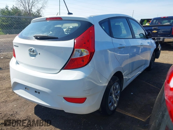 2017 Hyundai Accent SE with VIN KMHCT5AE7HU310724, listed as a IAAI auction lot 42093323 with 134,326 mi miles. Bid and sale history available at carsss.com. Image 4.