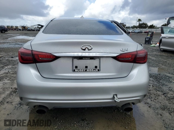 2020 Infiniti Q50 3.0t LUXE with VIN JN1EV7AP3LM205002, listed as a Copart auction lot 48179935 with 83,393 mi miles and Salvage Title. Bid and sale history available at carsss.com. Image 6.