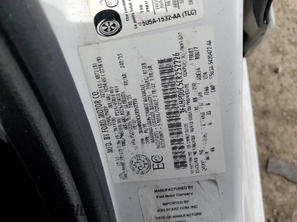 2012 Ford Fusion SPORT with VIN 3FAHP0DC5CR252226, listed as a Copart auction lot 50059625 with 136,633 mi miles and Clean Title. Bid and sale history available at carsss.com. Image 12.