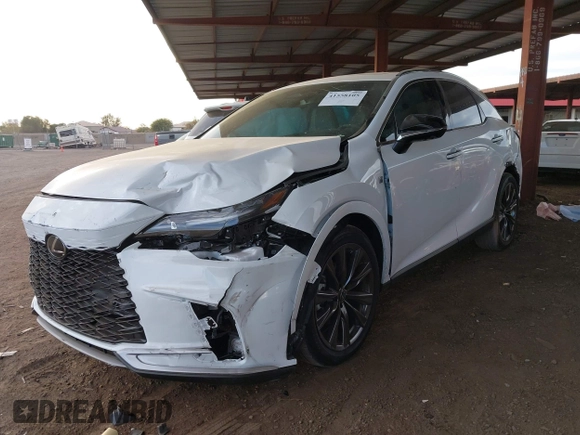 2025 Lexus RX 350 with VIN 2T2BAMCA7SC093752, listed as a IAAI auction lot 41558105 with 470 mi miles and . Bid and sale history available at DreamBid. Image 2.