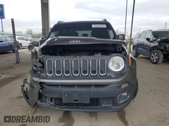 2017 Jeep Renegade Latitude z VIN ZACCJABB5HPF37984, wystawiony jako Copart lot #52618355 z przebiegiem 123 335 mil mil oraz Szkoda całkowita • Salvage title. Historia ofert i sprzedaży dostępna na DreamBid. Obrazek 5.