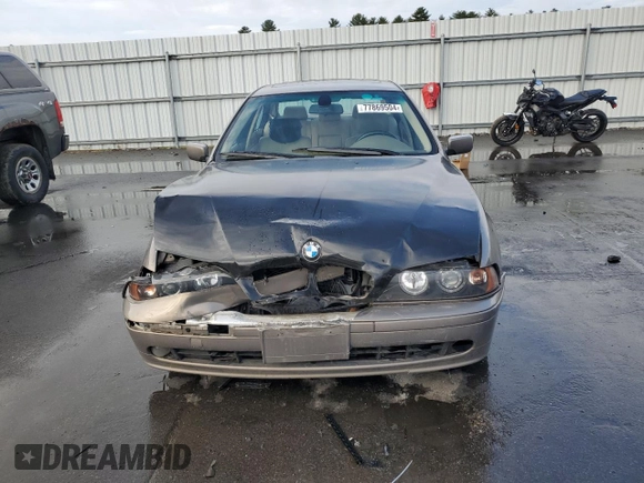 2003 BMW 5 Series 530iA with VIN WBADT63493CK31392, listed as a Copart auction lot 77869504 with 0 mi miles and Salvage Title. Bid and sale history available at carsss.com. Image 5.