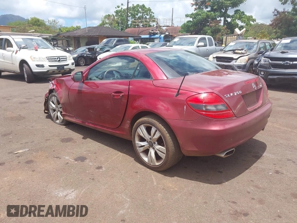 2009 Mercedes-Benz SLK 350 with VIN WDBWK58F19F190541, listed as a IAAI auction lot 42464400 with 109,484 mi miles and . Bid and sale history available at DreamBid. Image 3.