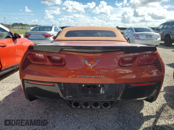 2015 Chevrolet Corvette 3LT with VIN 1G1YF3D73F5124116, listed as a Copart auction lot 73741374 with 0 mi miles and Non Repairable. Bid and sale history available at carsss.com. Image 6.