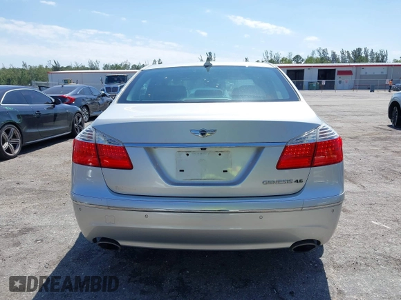2011 Hyundai Genesis with VIN KMHGC4DF4BU130348, listed as a IAAI auction lot 41816459 with 151,650 mi miles and . Bid and sale history available at DreamBid. Image 17.