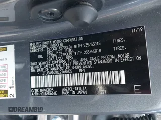 2020 Lexus NX 300 F Sport with VIN JTJSARBZ8L2168805, listed as a IAAI auction lot 42455378 with 62,419 mi miles and . Bid and sale history available at DreamBid. Image 9.