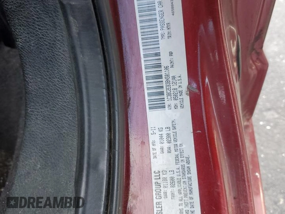 2011 Chrysler 200 Touring with VIN 1C3BC2EB3BN581106, listed as a Copart auction lot 41393755 with 101,244 mi miles and Salvage Title. Bid and sale history available at carsss.com. Image 15.