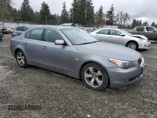 2007 BMW 5 Series 525i with VIN WBANE53587CW65729, listed as a Copart auction lot 50196855 with 178,956 mi miles and Salvage Title. Bid and sale history available at carsss.com. Image 4.