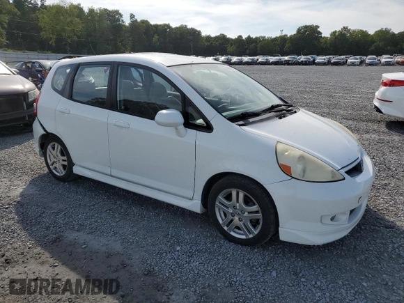 2007 Honda Fit Sport with VIN JHMGD38677S051716, listed as a Copart auction lot 69946814 with 177,070 mi miles and Salvage Title. Bid and sale history available at carsss.com. Image 4.