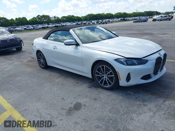 2025 BMW 4 Series 430i with VIN WBA33DB05SCU55191, listed as a IAAI auction lot 42477824 with 6,224 mi miles and . Bid and sale history available at DreamBid. Image 1.