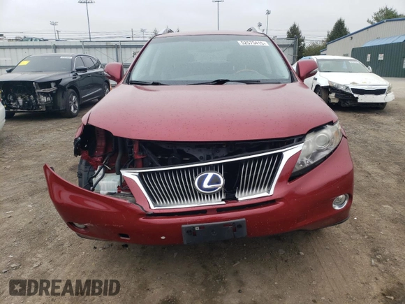 2010 Lexus RX 450h with VIN JTJBC1BAXA2007326, listed as a Copart auction lot 52575415 with 228,316 mi miles and Salvage Title. Bid and sale history available at DreamBid. Image 5.