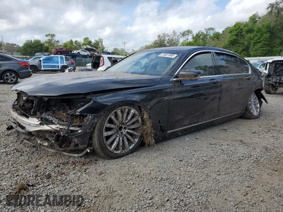 2017 BMW 7 Series 740i with VIN WBA7E2C50HG740358, listed as a Copart auction lot 51601995 with 0 mi miles and Non Repairable. Bid and sale history available at carsss.com. Image 1.