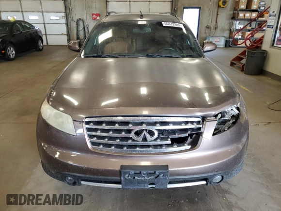 2008 Infiniti FX with VIN JNRAS08W28X210206, listed as a Copart auction lot 55919345 with 186,927 mi miles and Salvage title. Bid and sale history available at DreamBid. Image 5.