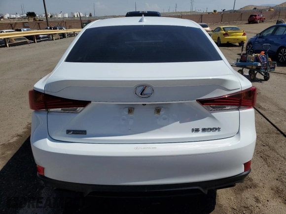 2017 Lexus IS 200t with VIN JTHBA1D22H5038785, listed as a Copart auction lot 58436715 with 76,298 mi miles and Salvage title. Bid and sale history available at DreamBid. Image 6.