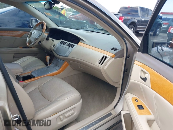 2005 Toyota Avalon XL with VIN 4T1BK36B65U002604, listed as a IAAI auction lot 42085542 with 199,151 mi miles and . Bid and sale history available at DreamBid. Image 5.